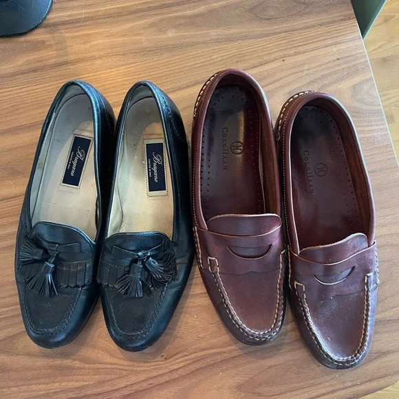 Cole Haan Brown and Black Loafers Timeless Slip-Ons - Picture 2 of 4